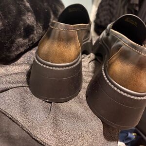 Coach Metallic Bronze Platform Loafers | Chunky Lug Sole | Size 11